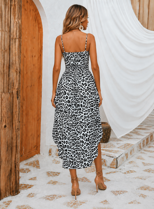 Bohemian Maxi Jurk met Smock Taille voor Dames