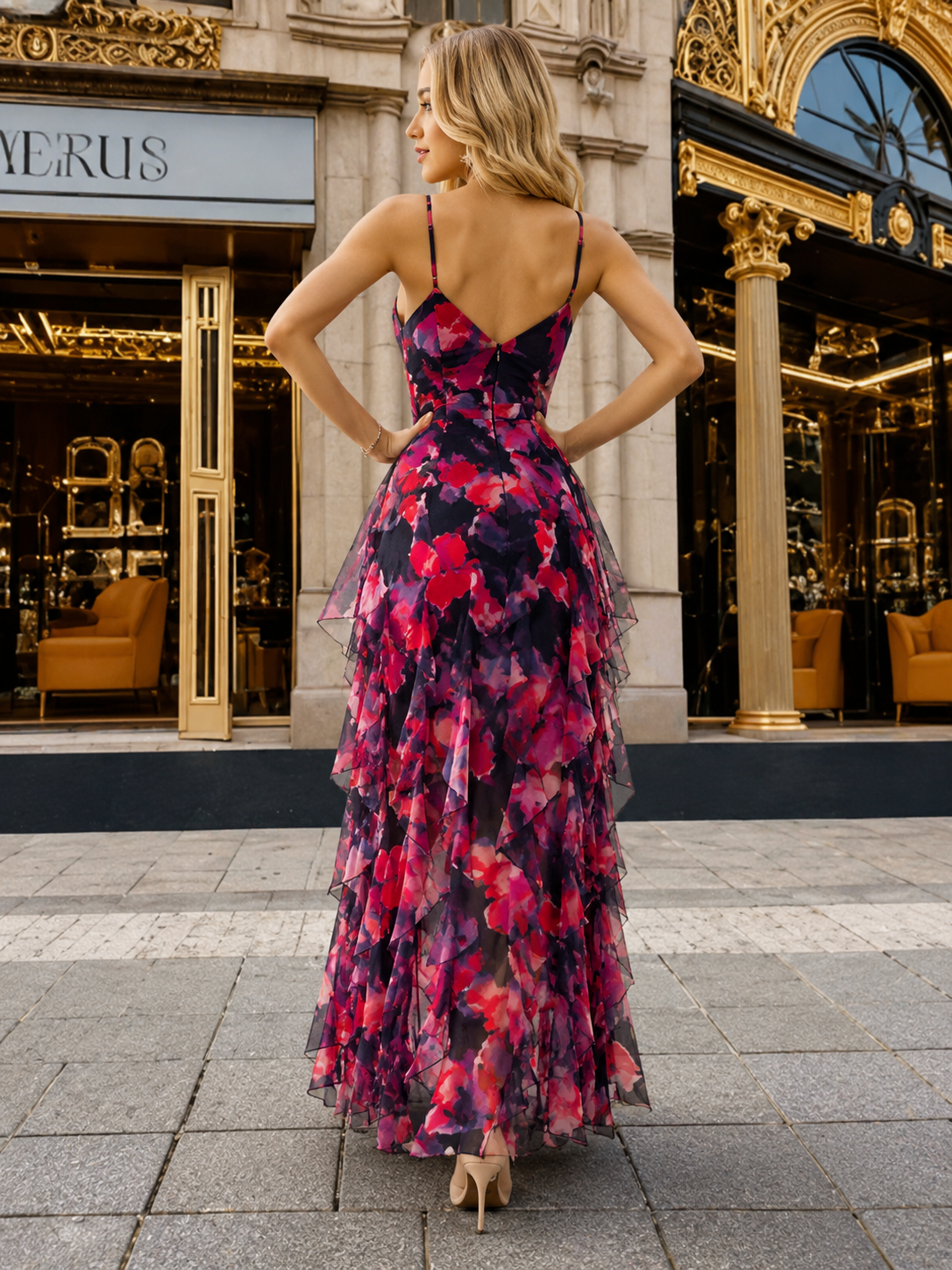 Elegante Bloemenprint Maxi Jurk voor Dames
