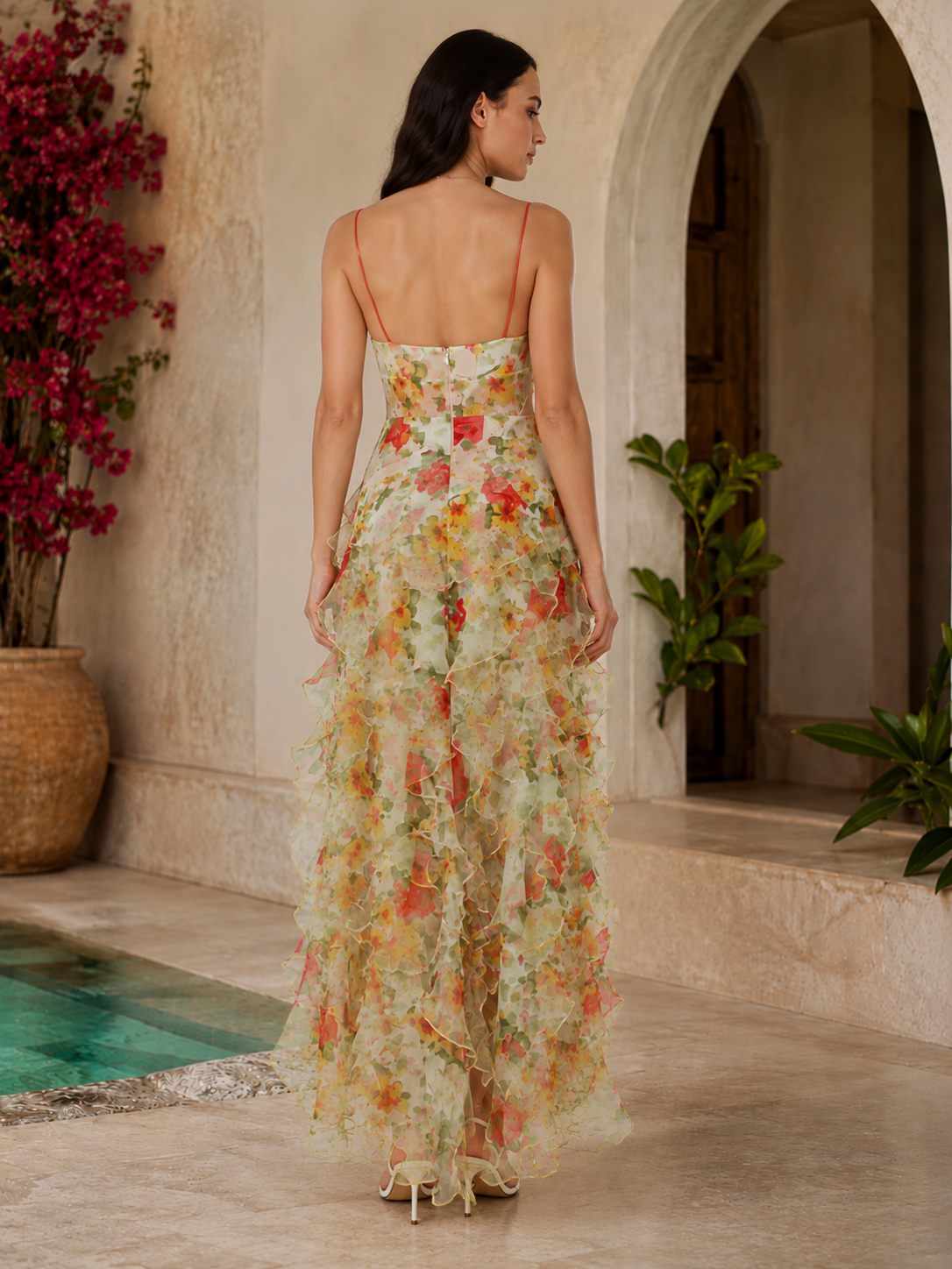 Elegante Bloemenprint Maxi Jurk voor Dames