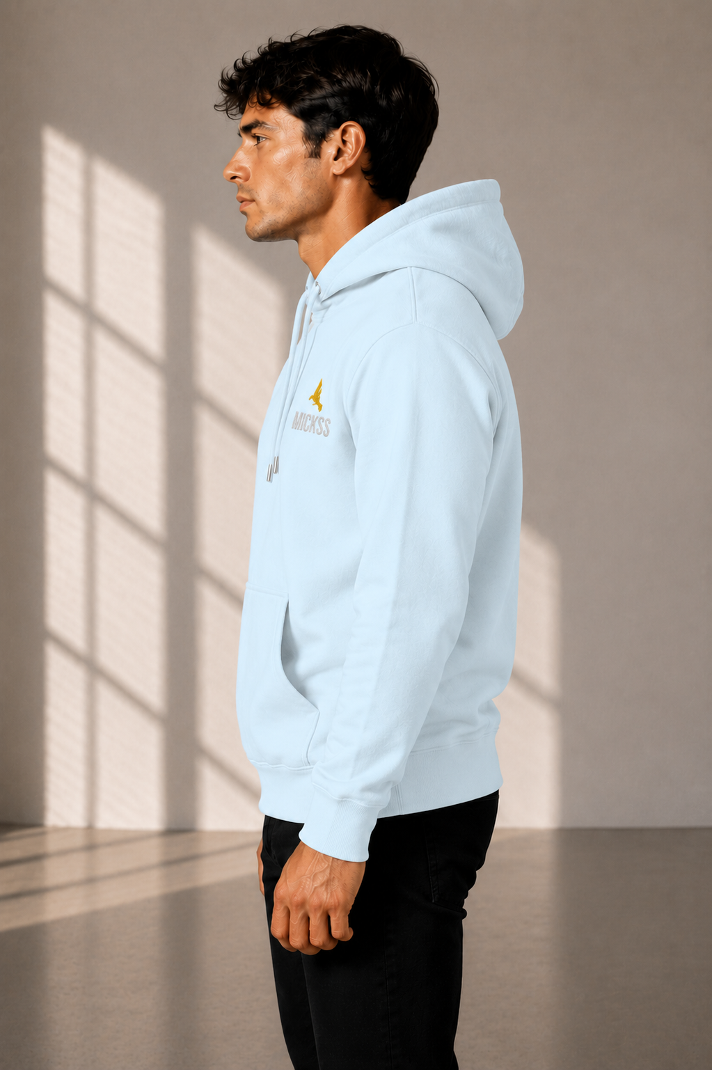 Premium Hoodie voor Heren – Lichtblauw