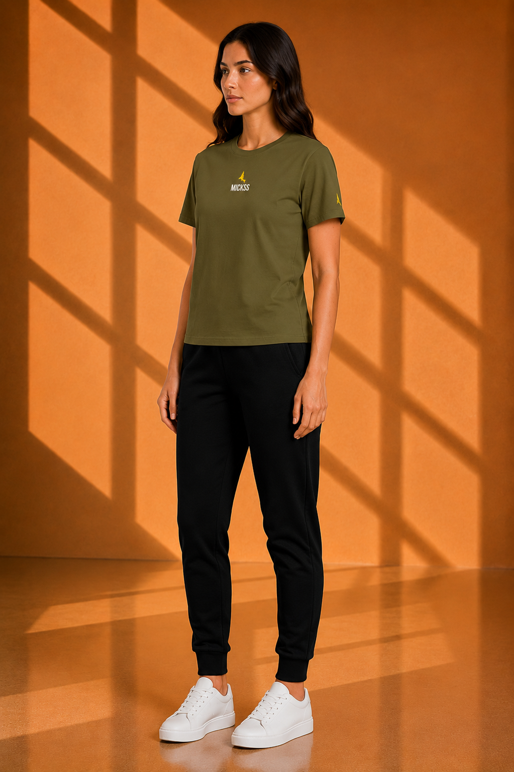 Essential Olijf Premium Katoenen Dames T-Shirt