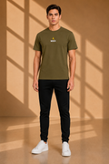 Essential Olijf Premium Katoenen T-Shirt