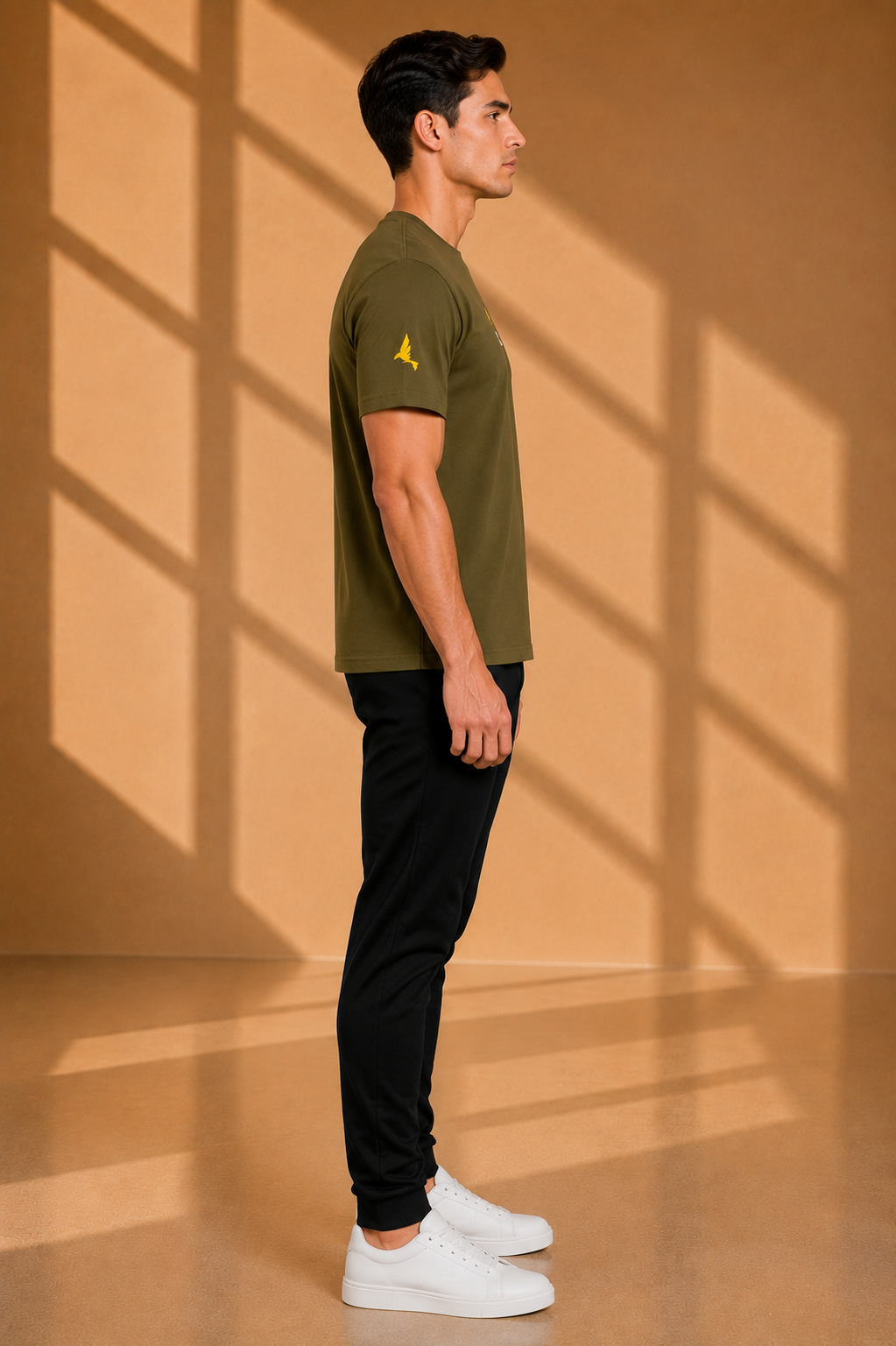 Essential Olijf Premium Katoenen T-Shirt