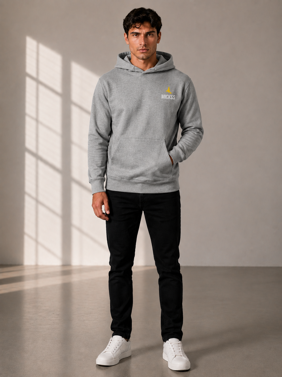 Premium Hoodie voor Heren – Grijs